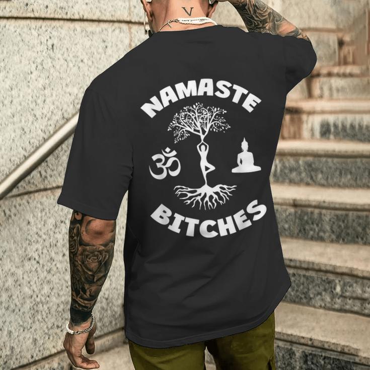 Namaste Bitches Yoga Bouddha Méditation T-shirt imprimé au dos Cadeaux pour lui