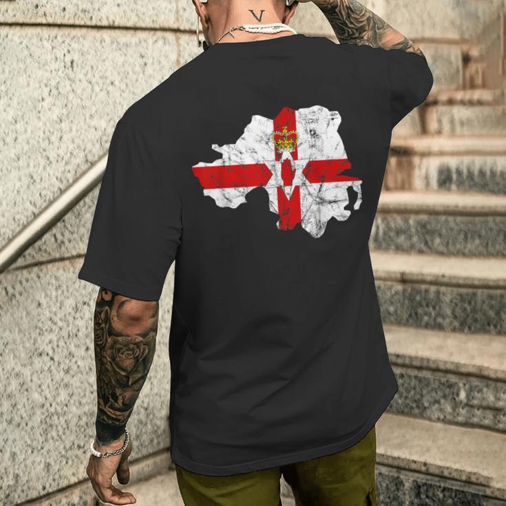 Nordirland Flagge Nordirland Reise Nordirland T-Shirt mit Rückendruck Geschenke für Ihn