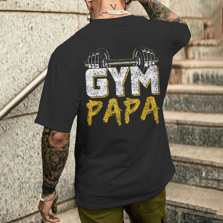 Palestra Papa Training Pesi Fitness Allenamento Papà Padre T-shirt da uomo con stampa posteriore Regalos para él