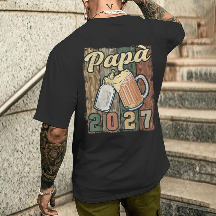 Papà 2027 Futuro Papà Di Un Neonato Nuovo Papà T-shirt da uomo con stampa posteriore Regalos para él
