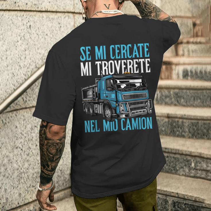 Papà Uomo Divertente Camionista Camion Camionisti Regalo T-shirt da uomo con stampa posteriore Regalos para él