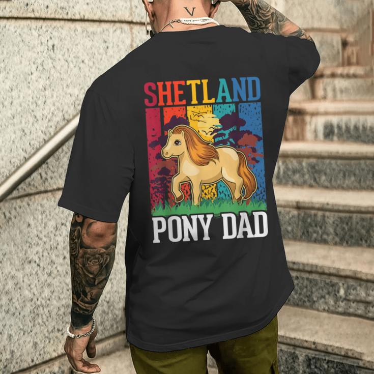Ponyhetland Papà T-shirt da uomo con stampa posteriore Regalos para él