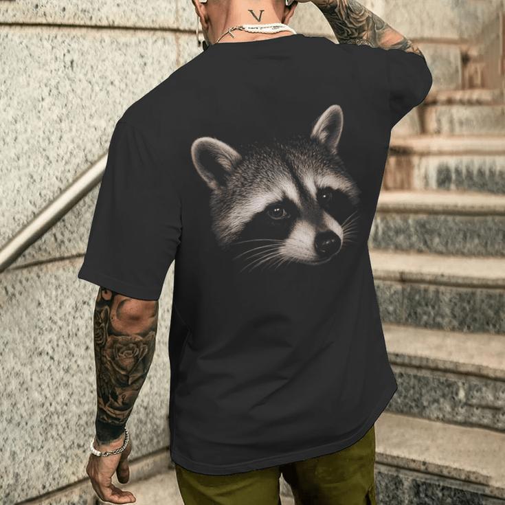 Portrait Réaliste De Raton Laveur Pour Amoureux De La Nature T-shirt imprimé au dos Cadeaux pour lui