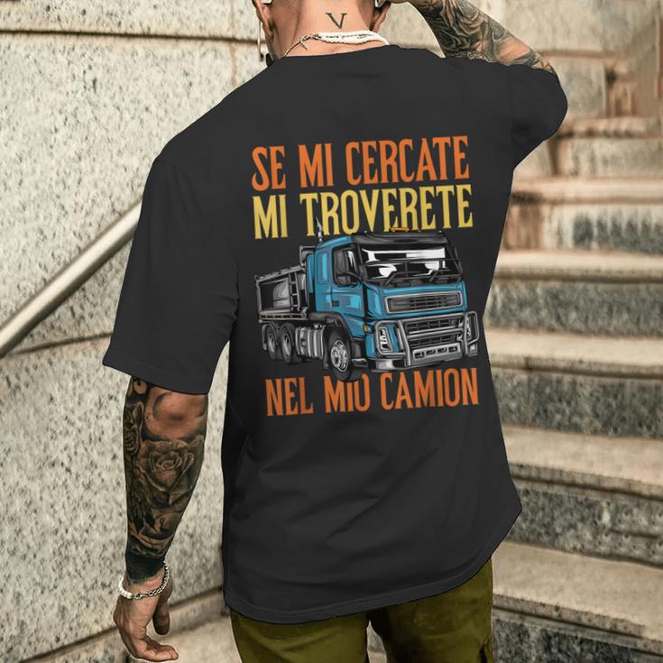 Regalo Camionista Camion Divertente Papà T-shirt da uomo con stampa posteriore Regalos para él