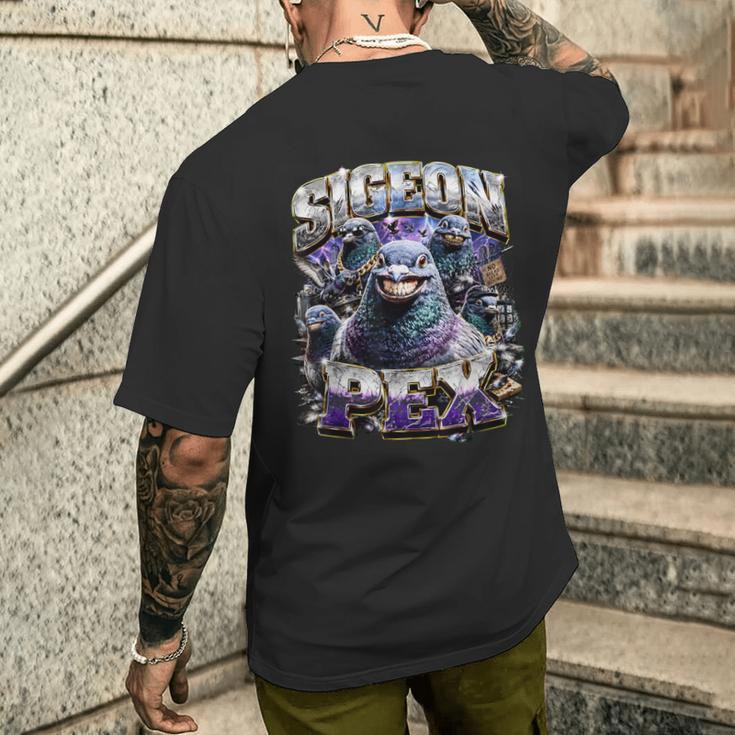 Sigeon Pex Ist Das Beste Lustige Gen Alpha Pigeon Meme T-Shirt mit Rückendruck Geschenke für Ihn
