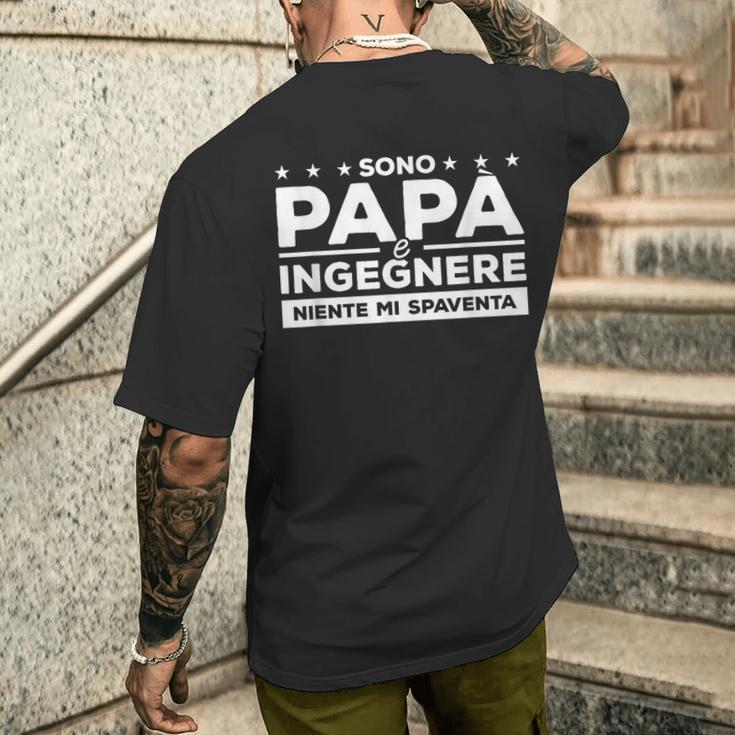 Sono Papà E Ingegnere Niente Mipaventa T-shirt da uomo con stampa posteriore Regalos para él