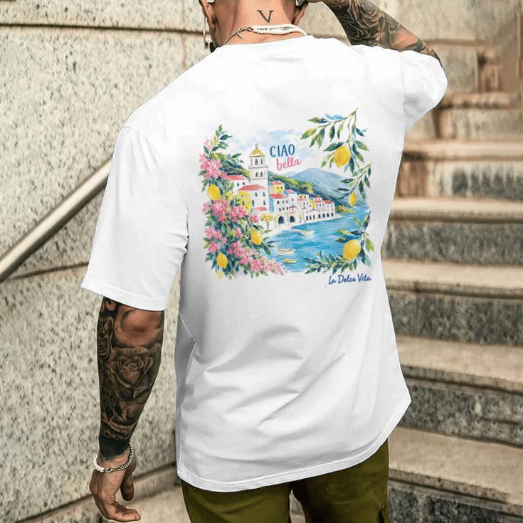 Ciao Bella La Dolceita Graphique Côte Amalfitaine Italie T-shirt imprimé au dos Cadeaux pour lui