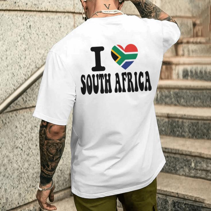 Drapeau Rétro En Forme De Cœur Avec Inscription I Loveouth Africa T-shirt imprimé au dos Cadeaux pour lui