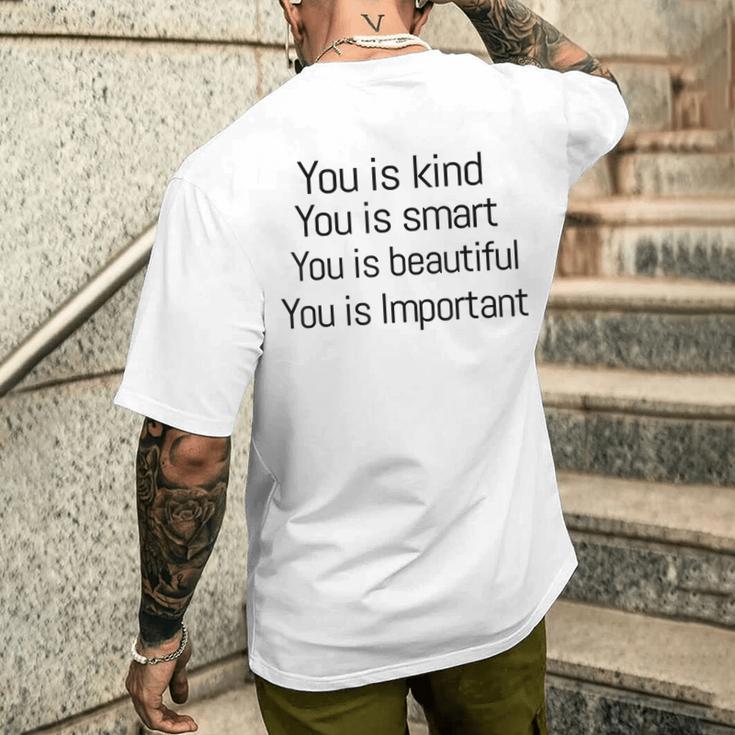 Tu Es Gentil Tu Es Intelligent Tu Es Beau Tu Es Important T-shirt imprimé au dos Cadeaux pour lui