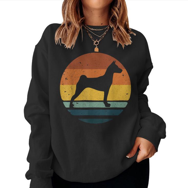 Basenjiintage Mammaintage Papà Retro Dog Cane Carino Reg Women Sweatshirt