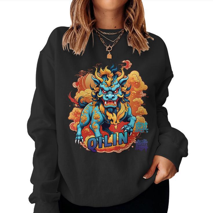 Danse Licorne Chinoise Kung Fu Qilin Sweat-shirt pour femme