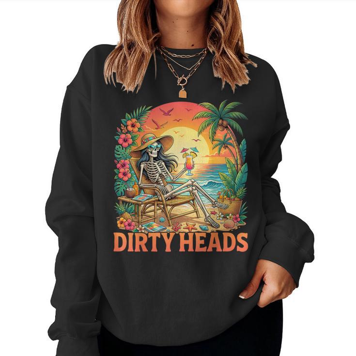 Dirty Heads Skeleton Retro Summer Vacation Women Sweatshirt