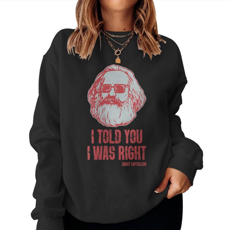 Karl Marx Marxismo Comunismoocialismo Filosofía Cuello Sudadera Mujer