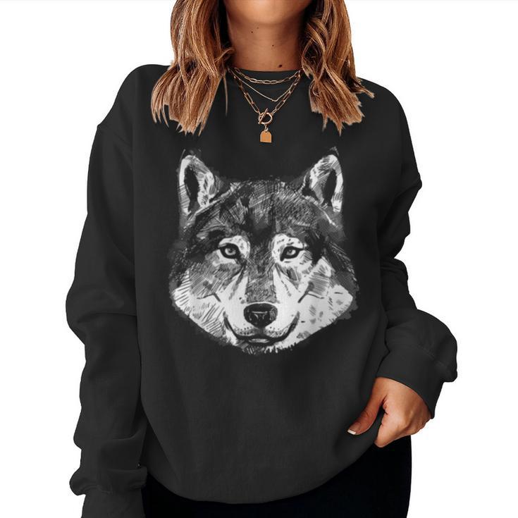 Motif Loup Mignon Pour Homme Enfant Amoureux Des Loups Sweat-shirt pour femme