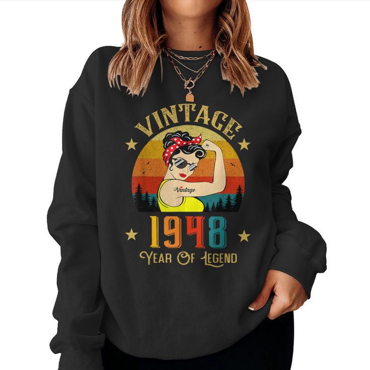 Vintage 1948 Anniversaire S 78 Ans Drôleintage 1948 Sweat-shirt pour femme