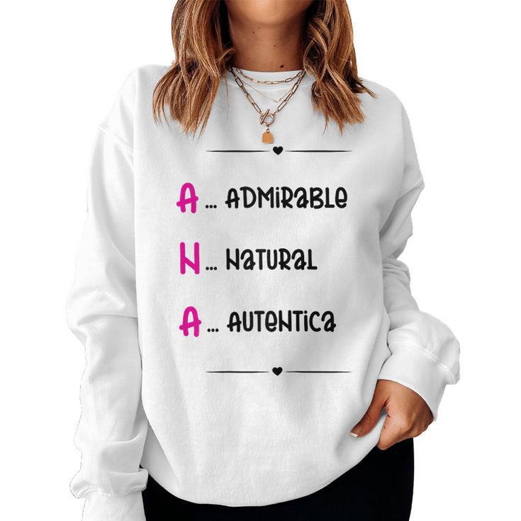 Ana Regalo Personalizado Nombre Ana Chica Sudadera Mujer