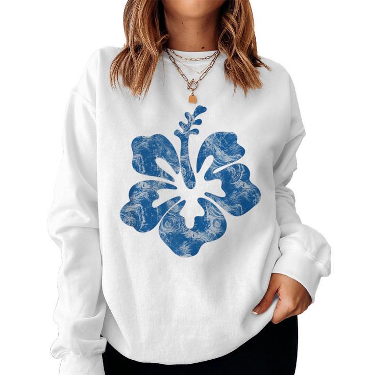 Flor De Hibisco Gráfico Floral In Mangas Sudadera Mujer