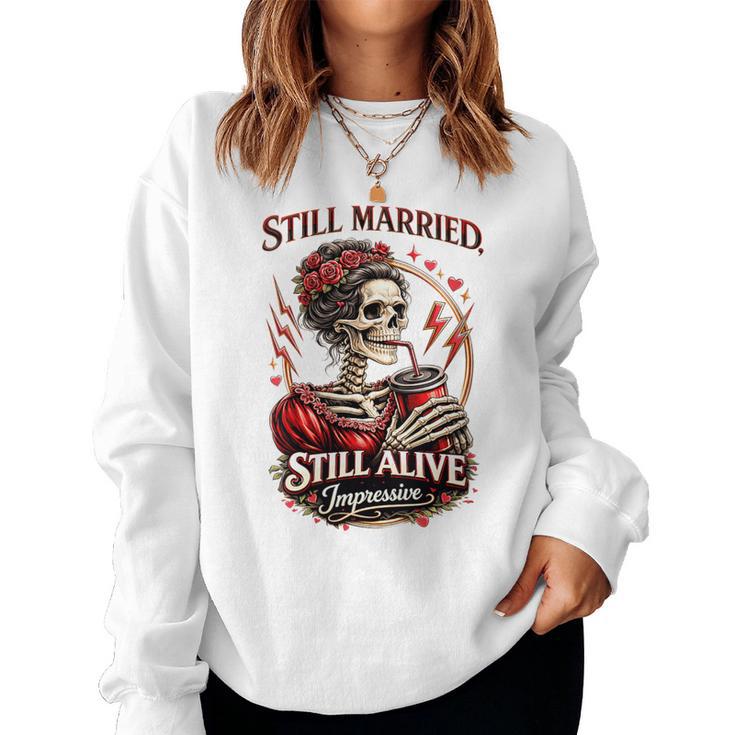 Till Marriedtill Alivequelette Impressionnant Sweat-shirt pour femme