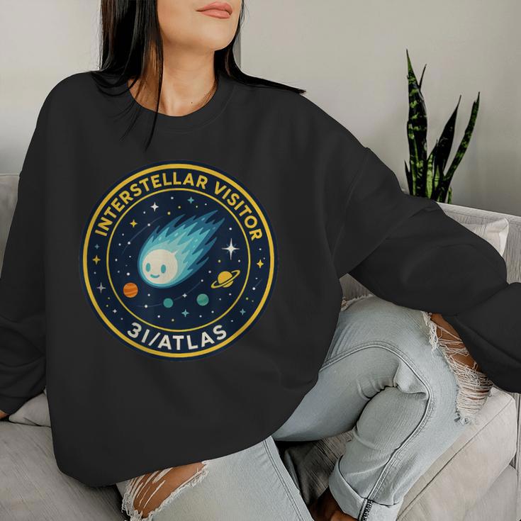 3I Atlas Interstellarisitor Missionパッチデザイン レディーススウェットシャツ 彼女への贈り物