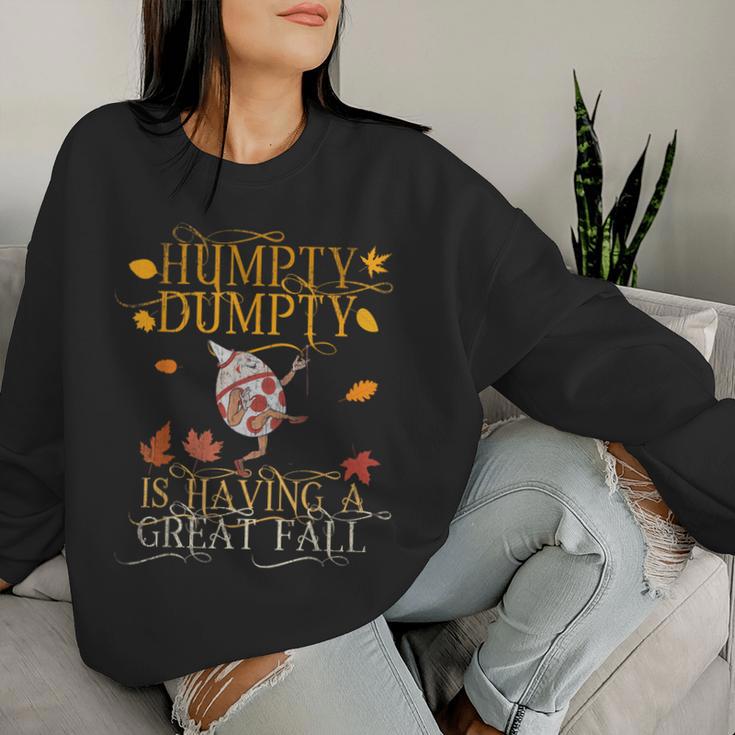 ヴィンテージ秋色 ハンプティダンプティ Having Had A Great Fall レディーススウェットシャツ 彼女への贈り物