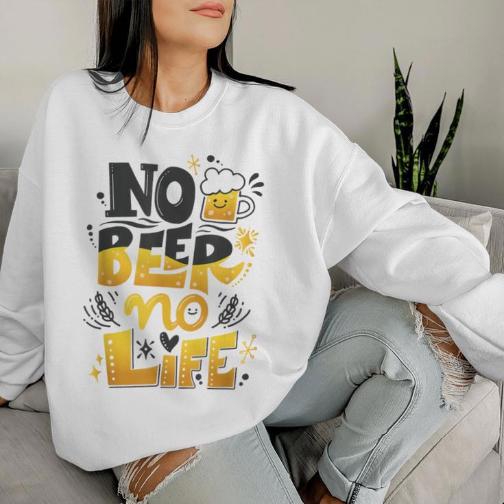 Beer Lover ビールが好きすぎる No Beer No LifeEr2 レディーススウェットシャツ 彼女への贈り物