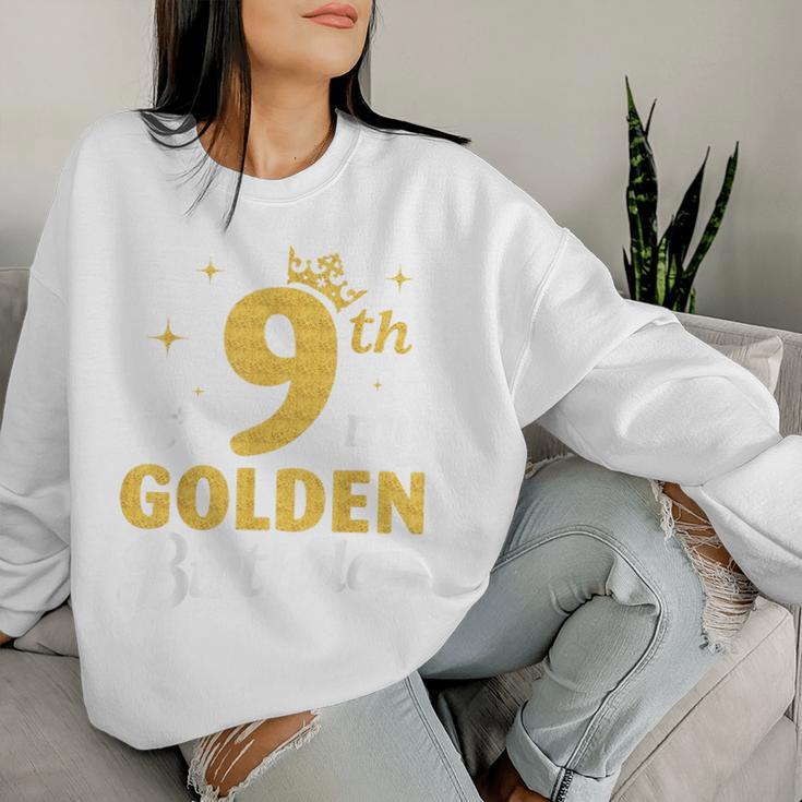It's My 9Th Golden Birthday Happy 9歳から男の子、女の子へ レディーススウェットシャツ 彼女への贈り物