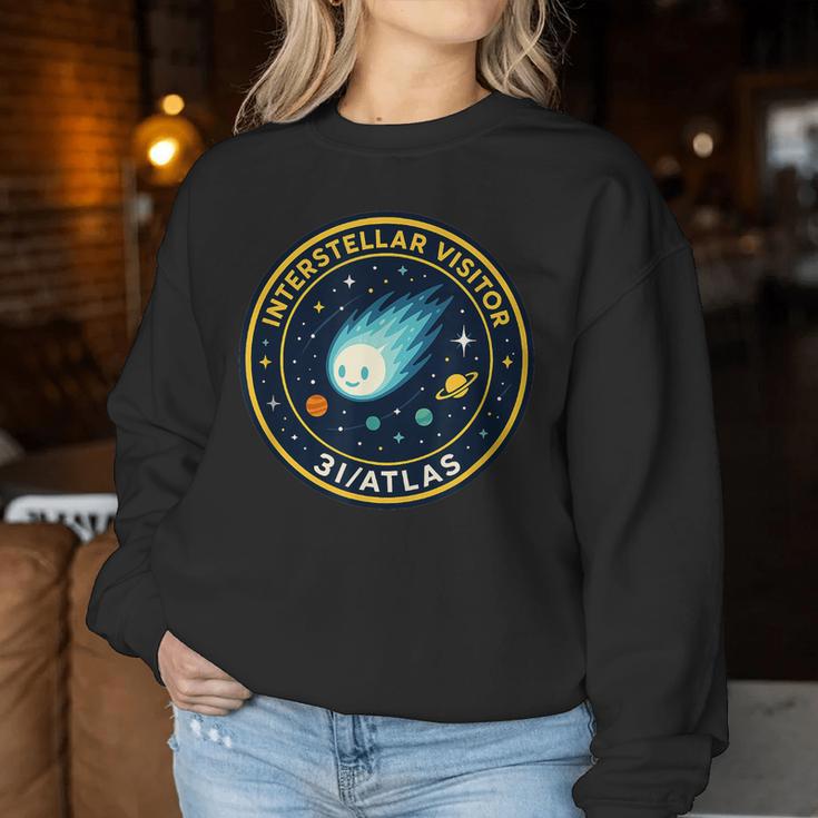 3I Atlas Interstellarisitor Missionパッチデザイン レディーススウェットシャツ 面白い贈り物