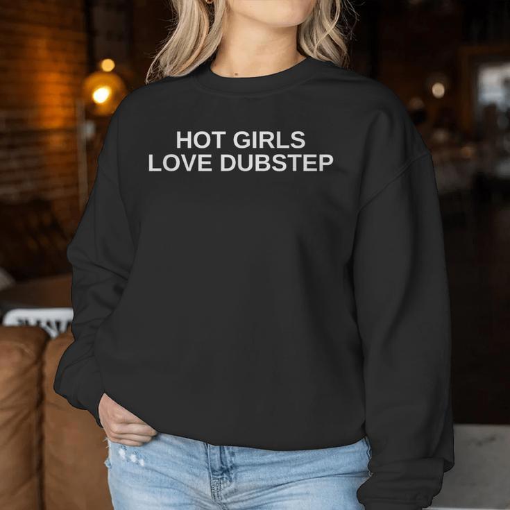 Hot Girls Love Dubstep Edm Rave Dj テクノ ハウスミュージック レディーススウェットシャツ 面白い贈り物