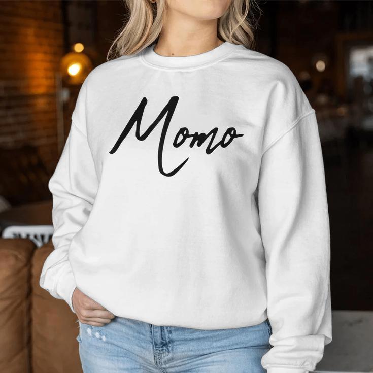 Beautiful Handwritten Font Momo Calligraphy レディーススウェットシャツ 面白い贈り物