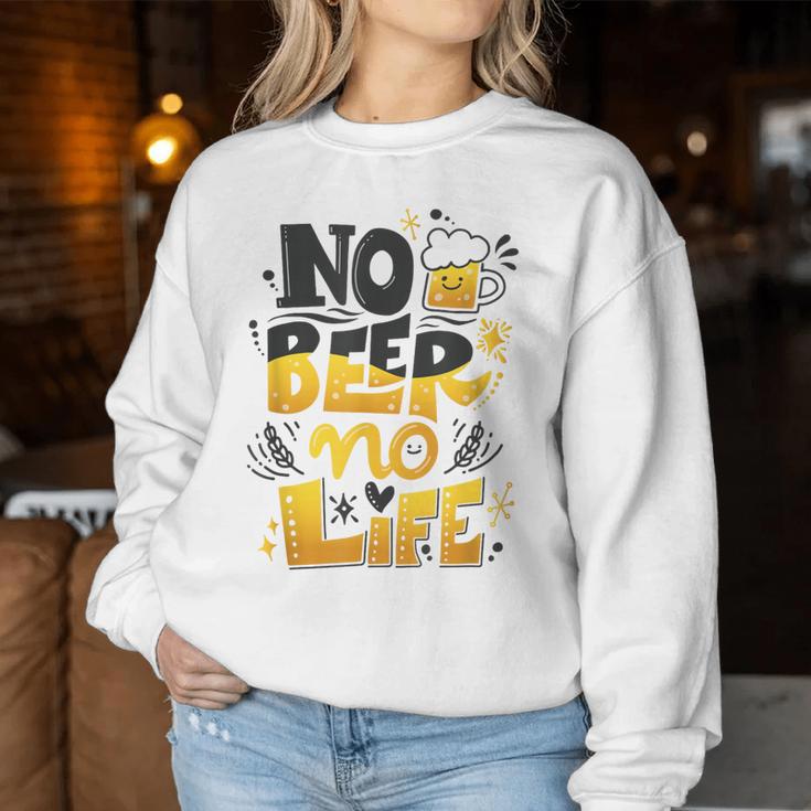 Beer Lover ビールが好きすぎる No Beer No LifeEr2 レディーススウェットシャツ 面白い贈り物