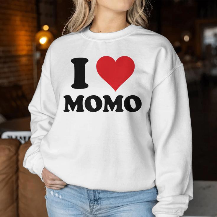 I Heart Momo ファーストネーム I Love パーソナライズ レディーススウェットシャツ 面白い贈り物