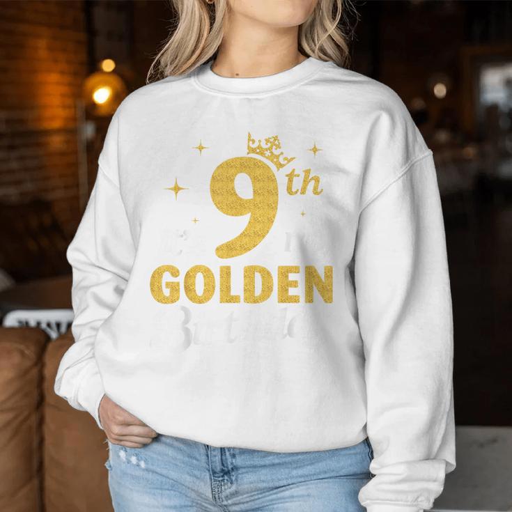 It's My 9Th Golden Birthday Happy 9歳から男の子、女の子へ レディーススウェットシャツ 面白い贈り物