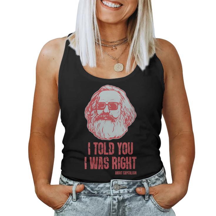 Karl Marx Marxismo Comunismoocialismo Filosofía Cuello Camiseta sin mangas para mujer