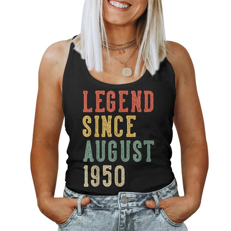 Leyenda Desde Agosto 76 Cumpleaños 1950 Hombres Es 76 Años Camiseta sin mangas para mujer