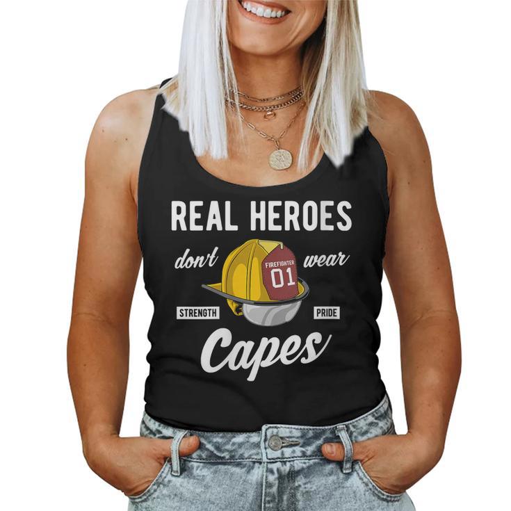 Loserdaderos Héroes No Usan Capas De Bombero Cuello Camiseta sin mangas para mujer