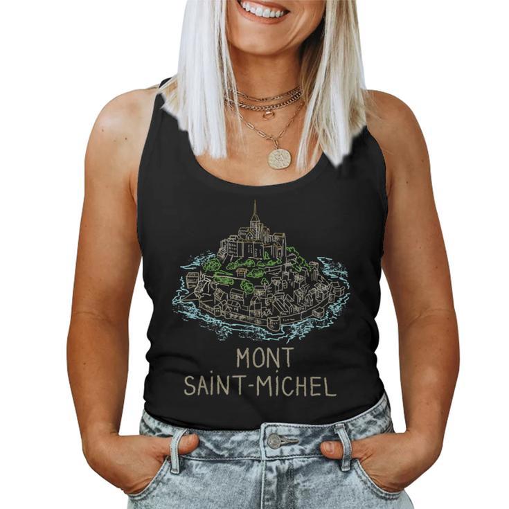 Saint Michel Francia Dibujado A Mano Regalo Hombres Es Camiseta sin mangas para mujer