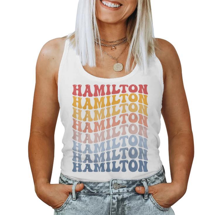 Hamilton City Groovy Retro Camiseta sin mangas para mujer