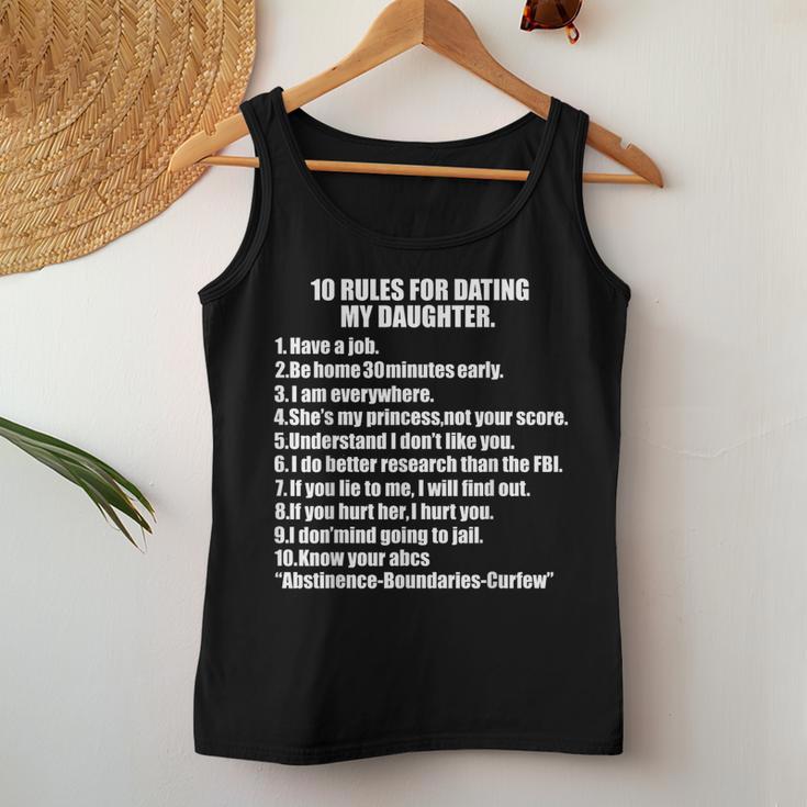 10 Rules Dating My Daughter 過保護 お父さん 保護 レディースタンクトップ 面白い贈り物
