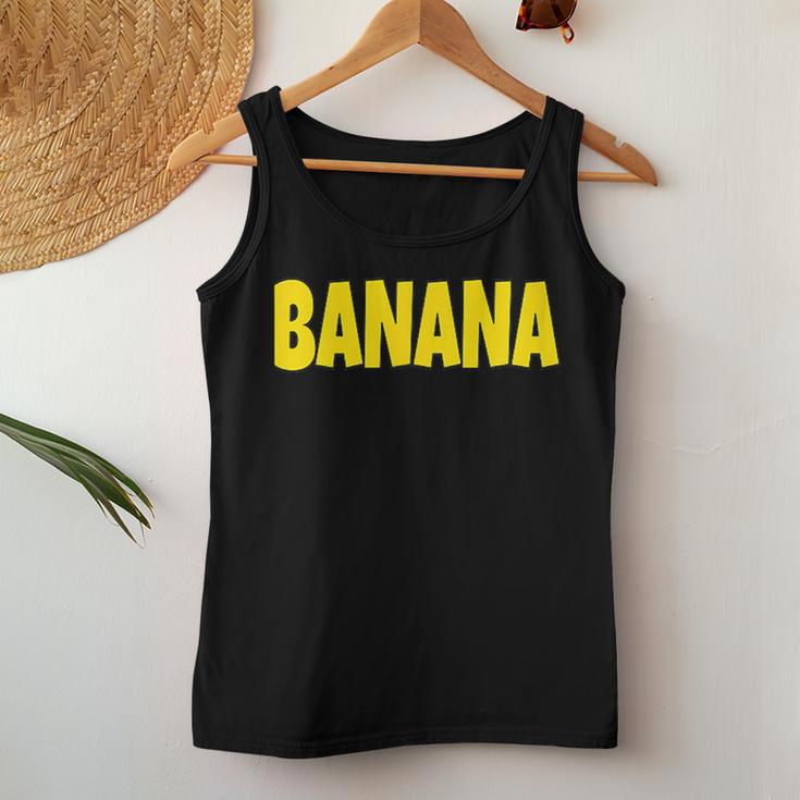 Banana The Word Banana On A コスチューム レディースタンクトップ 面白い贈り物