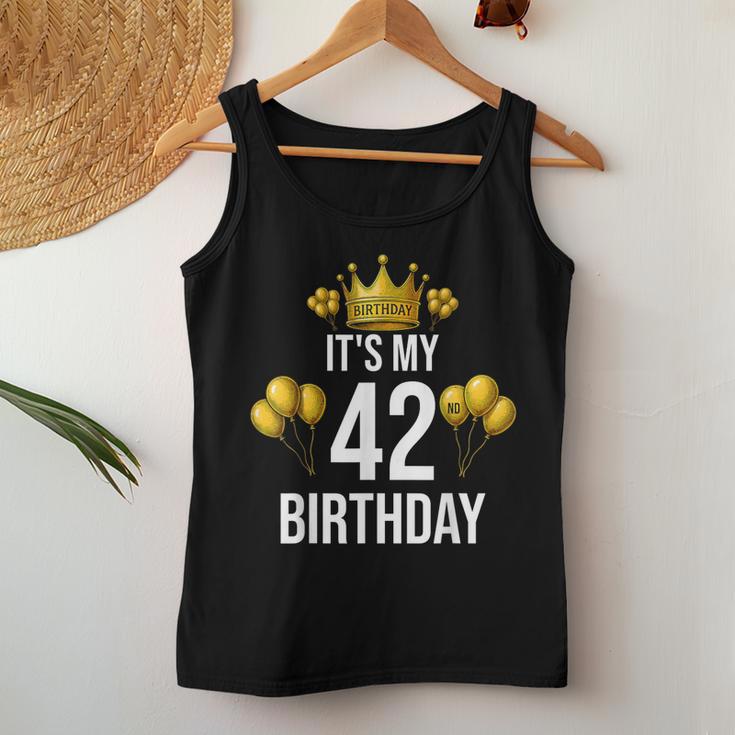 It's My 42歳の誕生日パーティー 42歳の誕生日 男性 女性 レディースタンクトップ 面白い贈り物
