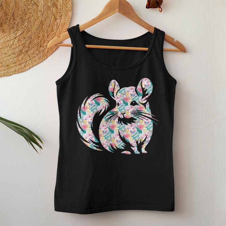 かわいいチンチラ花柄チンチラ 長袖tシャツ レディースタンクトップ 面白い贈り物