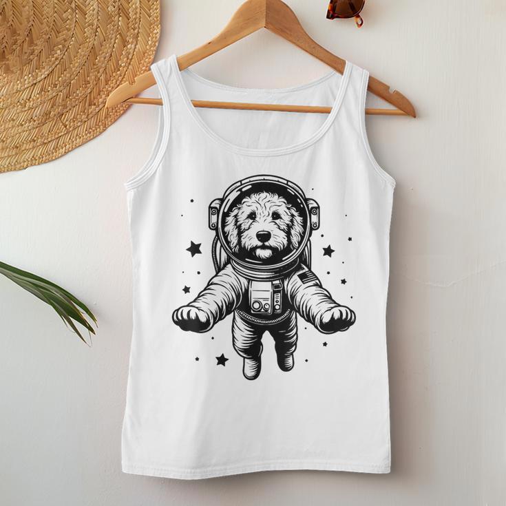 Dog Dad Mompace 宇宙飛行士ゴールデンドゥードル レディースタンクトップ 面白い贈り物