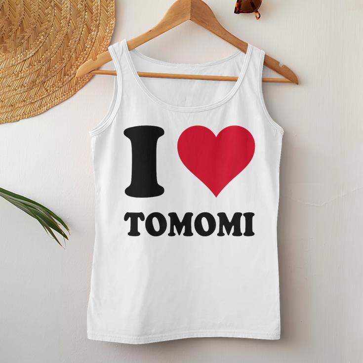 I Love Tomomi レディースタンクトップ 面白い贈り物
