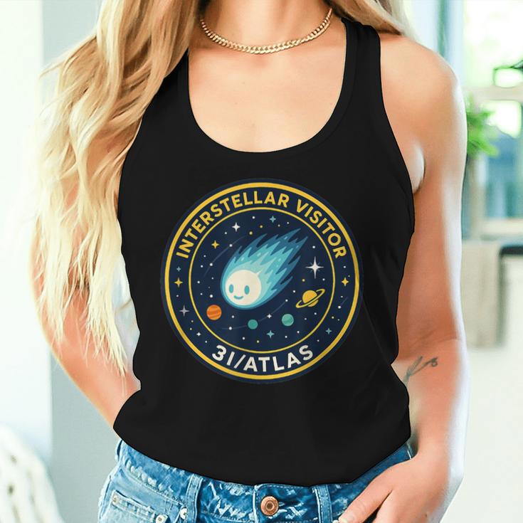 3I Atlas Interstellarisitor Missionパッチデザイン レディースタンクトップ 彼女への贈り物