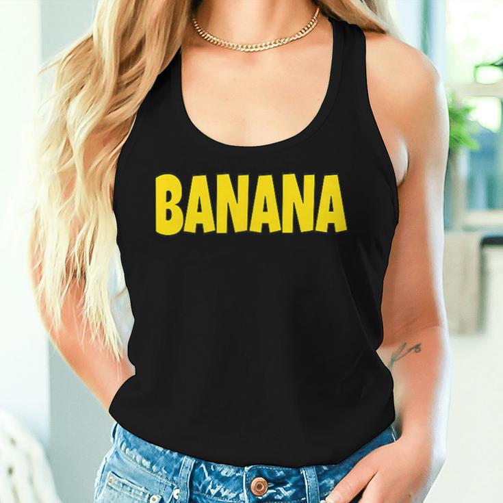 Banana The Word Banana On A コスチューム レディースタンクトップ 彼女への贈り物