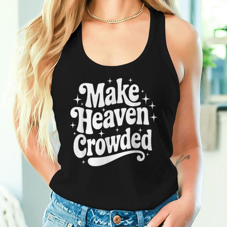 Make Heaven Crowded Christian Girl レトロ 宗教的 イエス レディースタンクトップ 彼女への贈り物