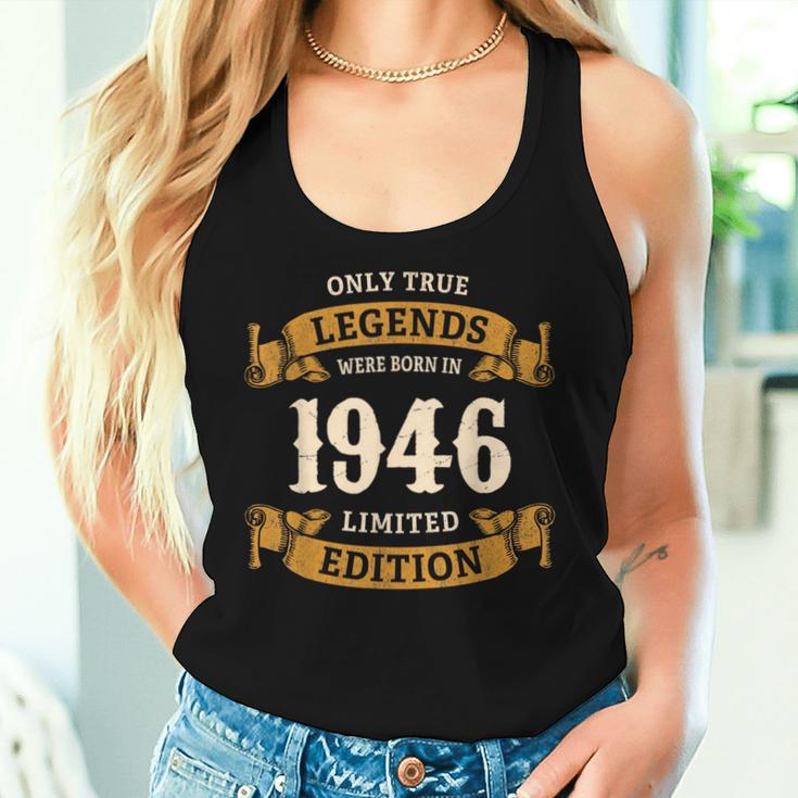 ヴィンテージ 1946 ギフト 男性 女性 長寿祝い 1946年生まれ ユニークな誕生日プレゼント レディースタンクトップ 彼女への贈り物