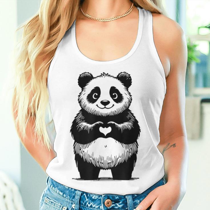 I Love Pandas 面白い、パンダが大好き レディースタンクトップ 彼女への贈り物