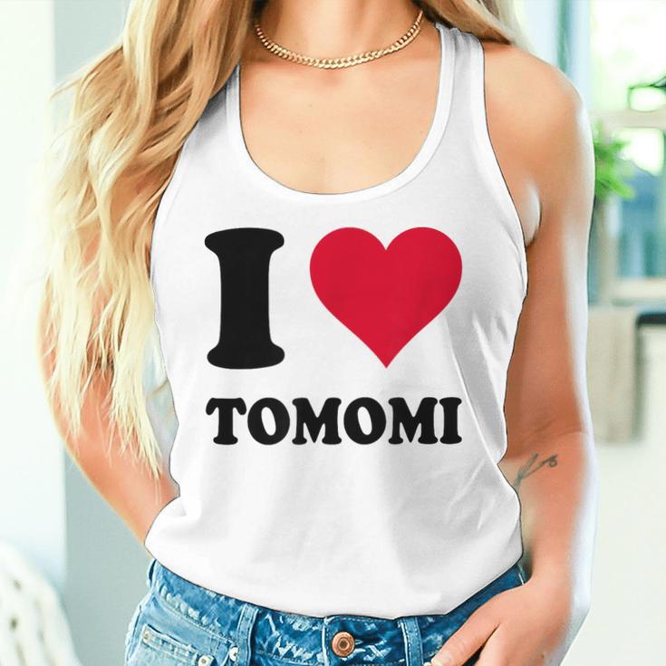 I Love Tomomi レディースタンクトップ 彼女への贈り物