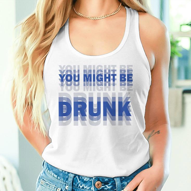 On Back You Might Be Drunk 面白い 飲酒 ユーモア レディースタンクトップ 彼女への贈り物